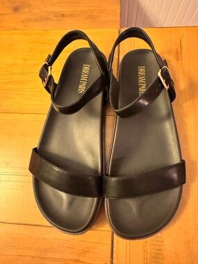 Dream Pairs Black Women's Slingback Leather Sandals size 7